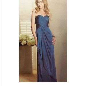 Blue Strapless Dress